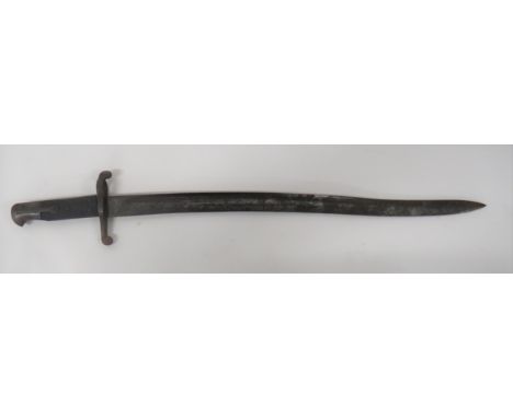 1856 Pattern Contract Made Enfield Bayonet23 inch, single edged yataghan blade with narrow fuller.  Forte with Contract maker