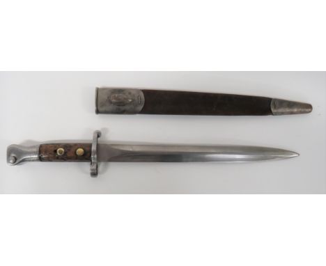 British 1888 MK1 2nd Type Bayonet To Royal Marines11 3/4 inch, double edged blade.  Forte with crowned VR and dated 10.96.  S