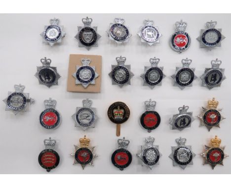 25 Post 1953 Police Constabulary Cap Badgesplated and enamel QC examples include Surrey Police ... Essex Police ... Civil Nuc