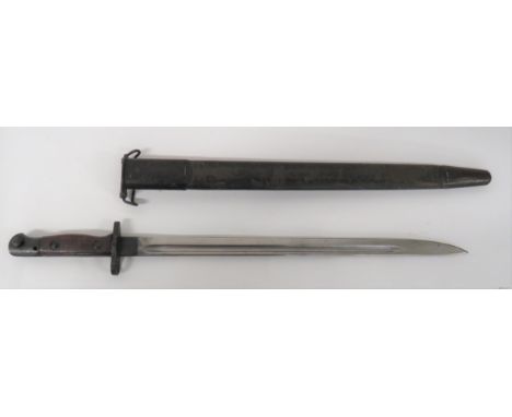 British 1907 Pattern SMLE Bayonet17 inch, single edged blade with fuller.  Forte with maker "Sanderson" dated 3/17.  Blued st