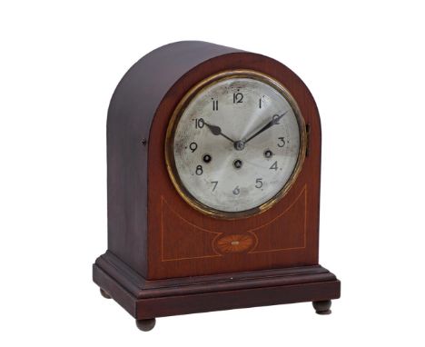 Junghans table clock in walnut case, 34 cm high