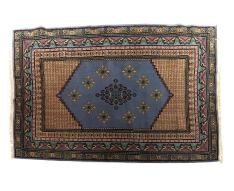 Hand-knotted wool carpet with oriental decor, Tunisia, 245x169 cm