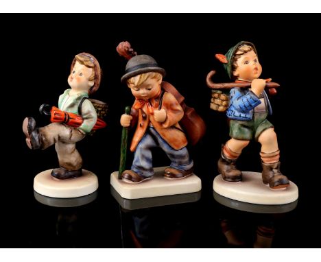 Goebel Hummel statue entitled ""Der frohe wanderer/The-run-away", number 327, TMK-6, 1979-19991, 14 cm high, statue entitled 