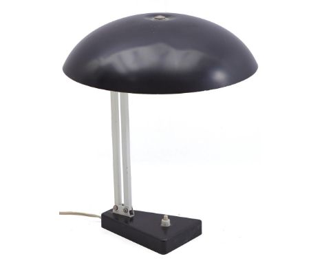 Herman Theodoor Jan Anthoin Busquet (1914-1977)Metal adjustable desk lamp with black shade, design H. Busquet, executed by Ha