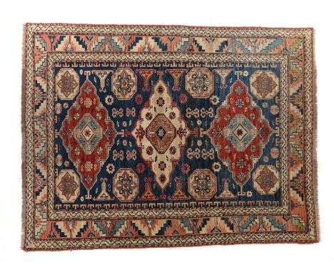 Hand-knotted oriental carpet based on an antique example, 190x163 cm