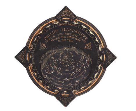 Philips Planisphere, showing the principal stars visible for every hours in the year, 26 cm diameter