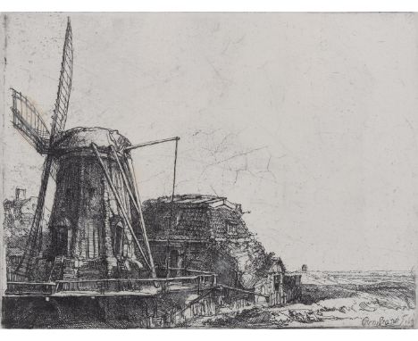 Rembrandt van Rijn (1606-1669)Mill, etching, posthumous print, external dimensions are 31x37 cm