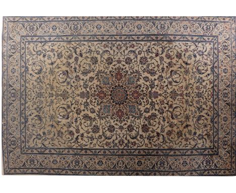 Hand-knotted oriental carpet Nain, 307x206 cm