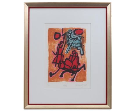 Corneille (Cornelis Guillaume van Beverloo) (1922-2010)Composition titled 1948, color lithograph dated 1988, 105/125, 36x26 c