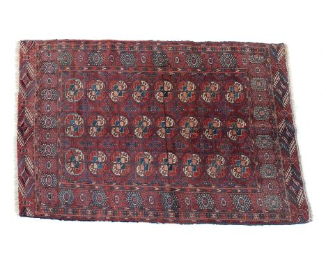 Hand-knotted wool carpet with oriental decor, Bochara, 164x127 cm