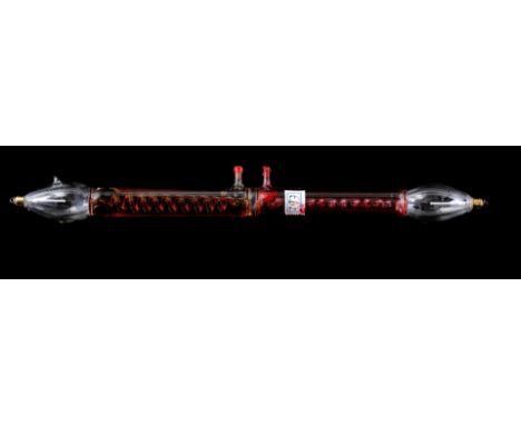 Geissler Tube. Designer Heinrich Geissler, 1814-1879, in collaboration with vacuum technician Julius Plucker, 1801-1961. Demo