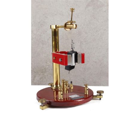 Mirror galvanometer demonstration. Shows the operation of a mirror galvanometer, 22 cm high