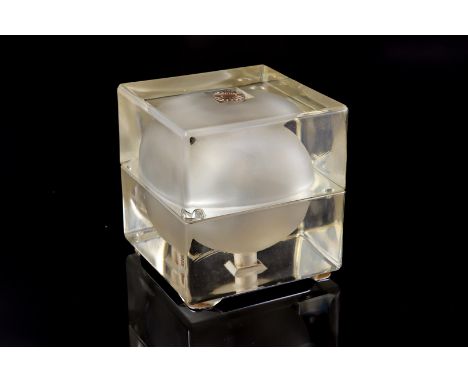 Alessandro Mendini (1931-2019)Glass 2-light table lamp, design Alessandro Mendini, executed by Fidenza Vetraria, model 'Cubos