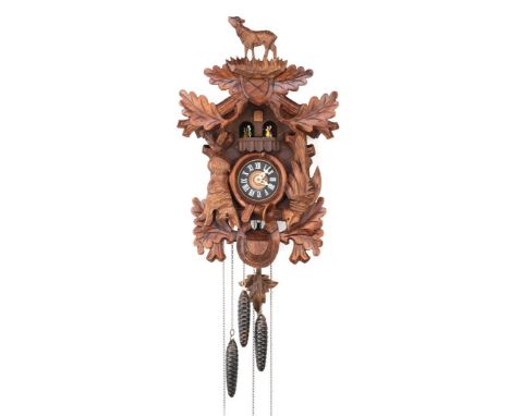 Black Forest cuckoo clock with carousel with figures, 50 cm high