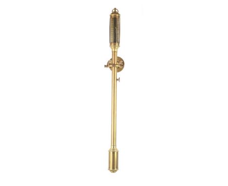 Brass naval stick barometer, 92 cm high