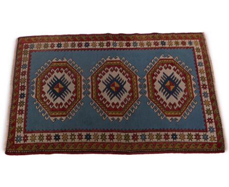 Hand-knotted wool carpet with oriental decor Kars, 185x118 cm