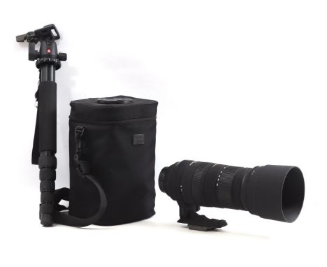 Sigma 120-400mm F/4.5-5.6 APO HSM DG lens and Sirui tripod. Lens has Nikon connection