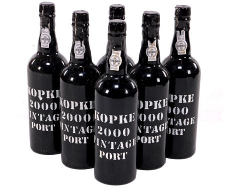 6 bottles of Kopke 2000 Vintage Port