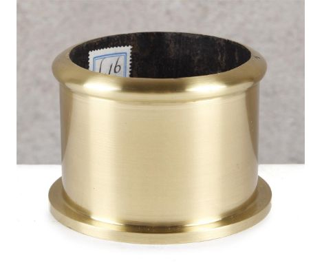 Brass vacuum spring ring. Brass ring for vacuum test. Brass ring over which a parchment paper sheet was stretched. By pulling