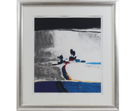 Jan Peter Opheusden (1941-)Winter landscape, color lithograph, HC, XXVIII/XXX, 56x49 cm, outside size is 83x76 cm