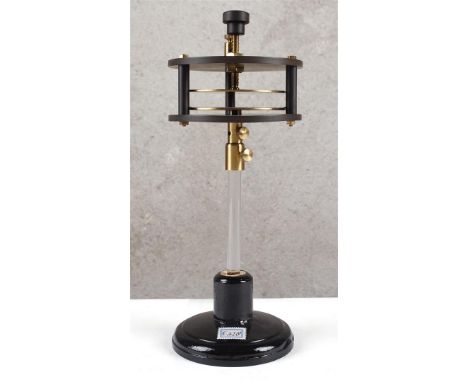 Adjustable capacitor. Collecting electricity. Consists of two plates, which can be adjusted from each other with a set screw.