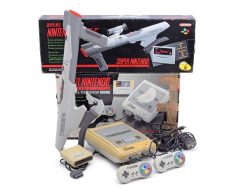 Super Nintendo console with accessories and Nintendo Scope 6