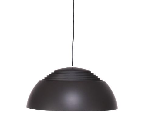 Arne Jacobsen (1902-1971)Metal taupe/grey-brown 4-light pendant lamp, design Arne Jacobsen, executed by Louis Poulsen, model 