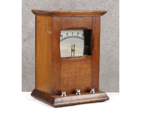 Telegraph galvanometer. A galvanometer is used to measure the strength of the telephone line. If the telegraph line becomes t