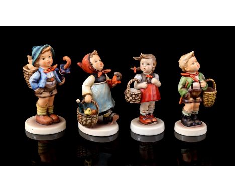 Goebel Hummel sculpture entitled "Gluckskauf/Home from market, number 198/1, TMK-6, 1979-1991, 14 cm high, sculpture entitled