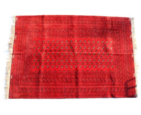 Hand-knotted wool carpet with oriental decor, Bochara, 285x210 cm