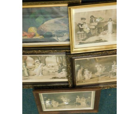 Various Victorian and later coloured prints, to include a Pears print titled Appetising