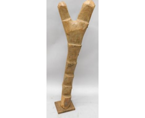 Tribal Art. A Lobi shrine ladder from Burkina Faso, mid 20thC., 117cm highProvenance: Sylla Collection