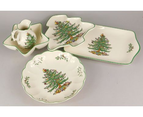 Various items of Spode Christmas tree pattern ware, to include a shaped dish etc.