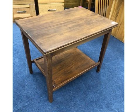 MAHOGANY FOLD OVER CARD TABLE, 56cm high