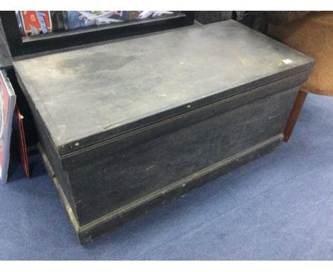 VINTAGE TOOL CHEST, containing tools and a record player
