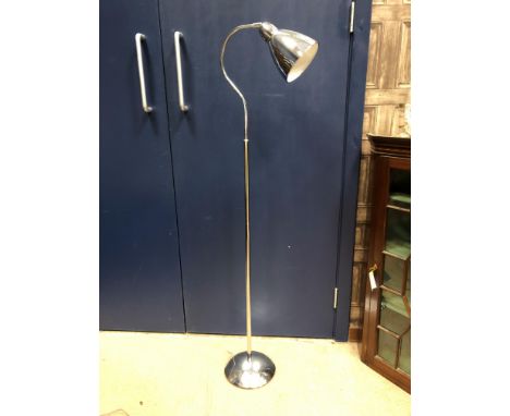 MODERN CHROME FLOOR STANDING LAMP, 150cm high