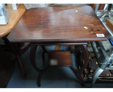 Edwardian Mahogany Occasional Table with Plant Shelf under 