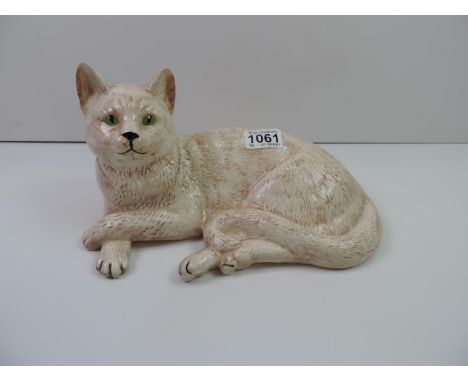 Painted Ceramic Cat Ornament 