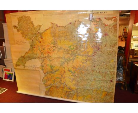 A vintage map depicting the land utilization of North Wales, from the Map Room at the London School of Economics