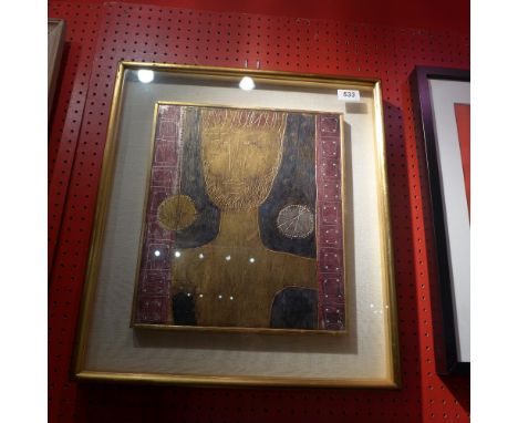 Renato Lafrancci, a mid century oil on metal of a male portrait, box framed, gilt heightened, image 36 x 32cm 