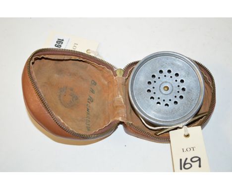 A Hardy Of Alnwick: the "Perfect" 3 1/4in. duplicated Mk.2 trout fly fishing reel, with brass foot, agate line guide and rim 