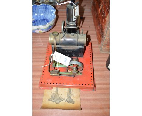 A German BW model steam engine with oscillating cylinder; and another steam engine. 