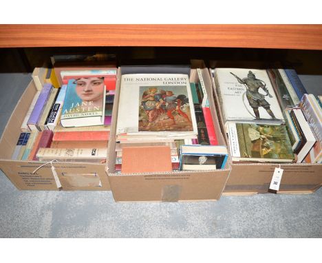 Three boxes of assorted books, including: History Of Art; Making Of The Nation 1783-1860; etc.