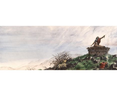 Possibly from In The Beginning Old Testament / New Testament for BBC TV & Books. Paul Birkbeck 1939-2019. 23 x 54.5 cm, not s