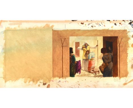 In The Beginning Old Testament / New Testament for BBC TV & Books. Paul Birkbeck 1939-2019. Abraham, 32.5 x 61 cm, not signed