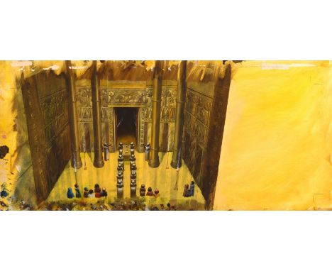 Kings possibly for BBC TV. Ill. Paul Birkbeck 1939-2019. Temple, 29 x 61 cm, not signed. ABOUT PAUL BIRKBECK; an appreciation