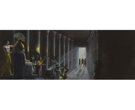 In The Beginning Old Testament / New Testament for BBC TV & Books. Paul Birkbeck 1939-2019. Joseph in Egypt, 25 x 54.5 cm, no