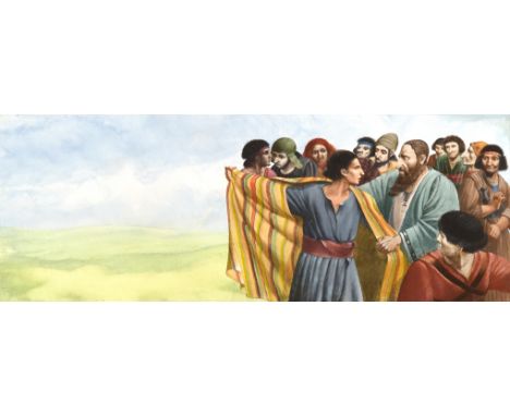 In The Beginning Old Testament / New Testament for BBC TV & Books. Paul Birkbeck 1939-2019. Joseph and his coat in Canaan. 22