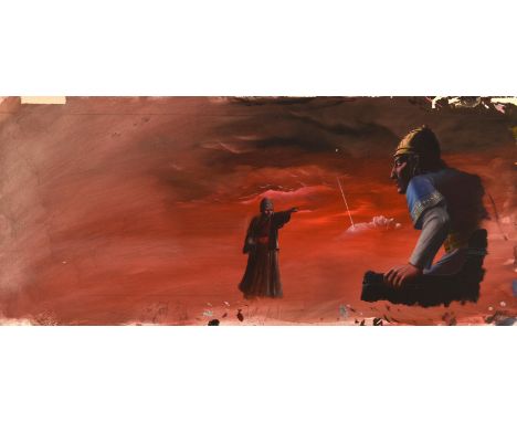 Kings possibly for BBC TV. Ill. Paul Birkbeck 1939-2019. King's vision, 27 x 61 cm, not signed. ABOUT PAUL BIRKBECK; an appre