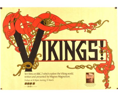 Vikings Poster for the BBC TV show. 41.5 x 59.5cm. ABOUT PAUL BIRKBECK; an appreciation, written by one of his daughters and 
